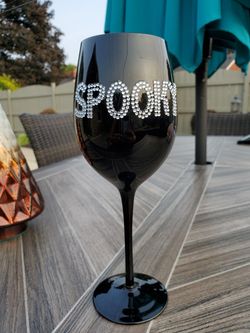 Spooky wine glass