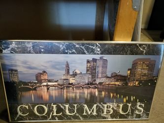 Framed City Of Columbus, Ohio Skyline