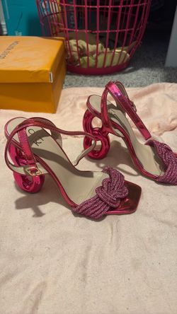 Hot pink high heels