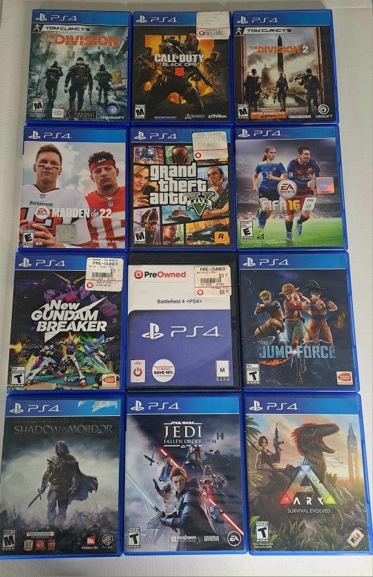 12 PS4 GAME BUNDLE