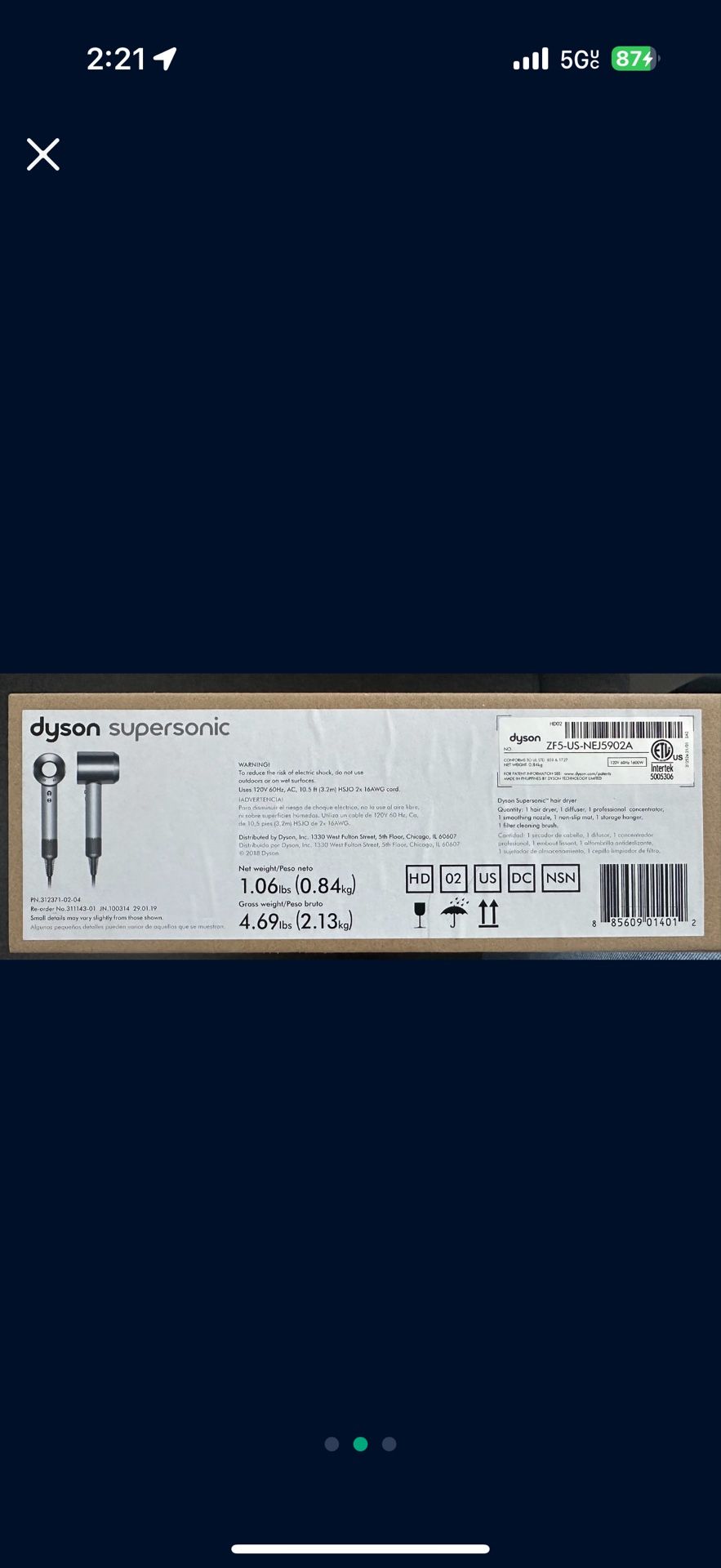 BRAND NEW DYSON SUPER SONIC HAIR DRYER PROFESSIONAL EDITION