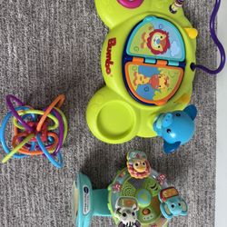 Bumbo Playtop Safari, Manhattan Toys Rattle, Vtech Turn And Learn Ferris Wheel
