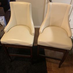 High Bar Stools Chairs Set of Two 