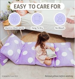 Kids Pillow Lounger Cover – Like New 💜🩷