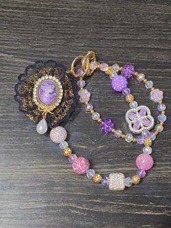 Handmade Beaded with Cameo Pendant