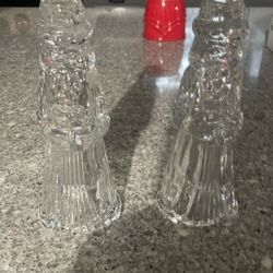 Princess house Santa Candle Holders
