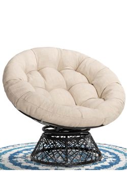 BRAND NEW Papasan Chair 360 degree swivel with thick cushion