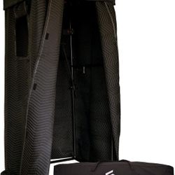 Recording booth, portable vocal booth for home studio, studio setup with sound dampening blankets