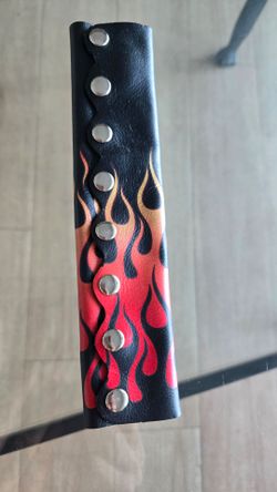 Leather ponytail holder/protector