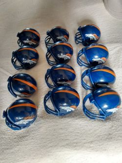DENVER BRONCOS HELMET MINI 12 PIECES