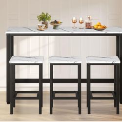 Table Set with 3 Stools