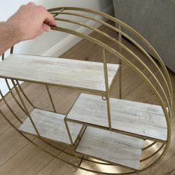 Gold/White shelf