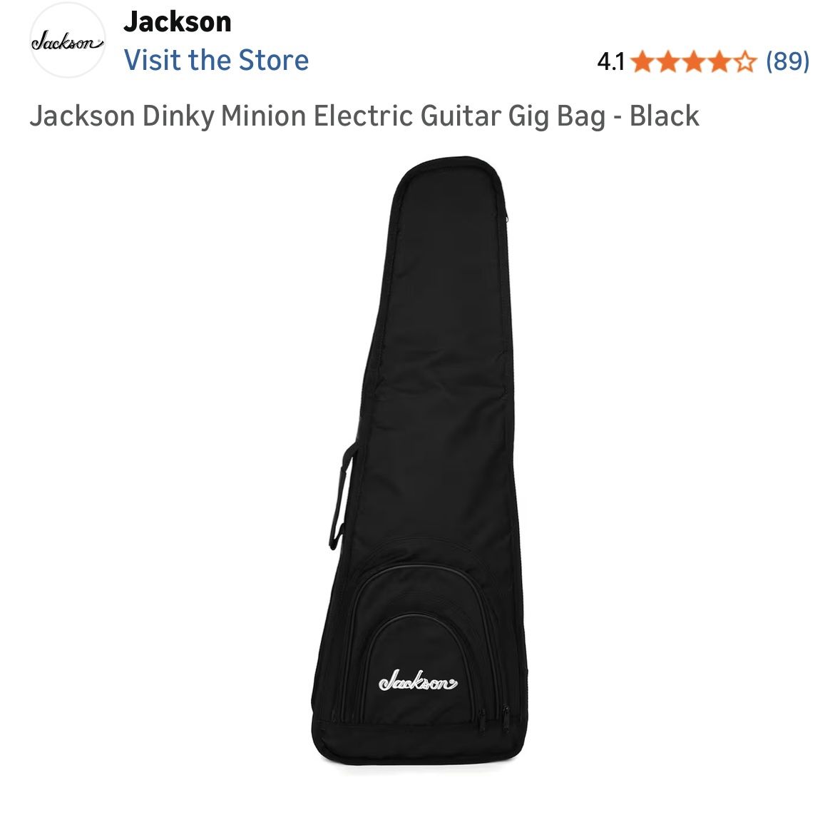 Jackson New Dinky Minion Electric Guitar Gig Bag - Black