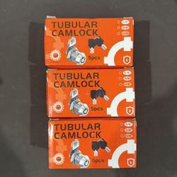 LOT OF 3 5/8" Tubular Cam Lock;  90 degree turn with 2 key pulls Key Fast Ship