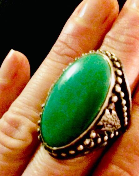 Antique Navajo Crafted/ RARE Bisbee Turquoise Unisex Ring