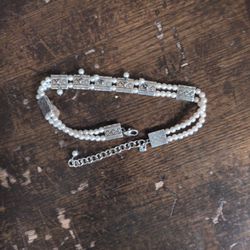 Brighton Vintage Choker Faux Pearl Necklace 