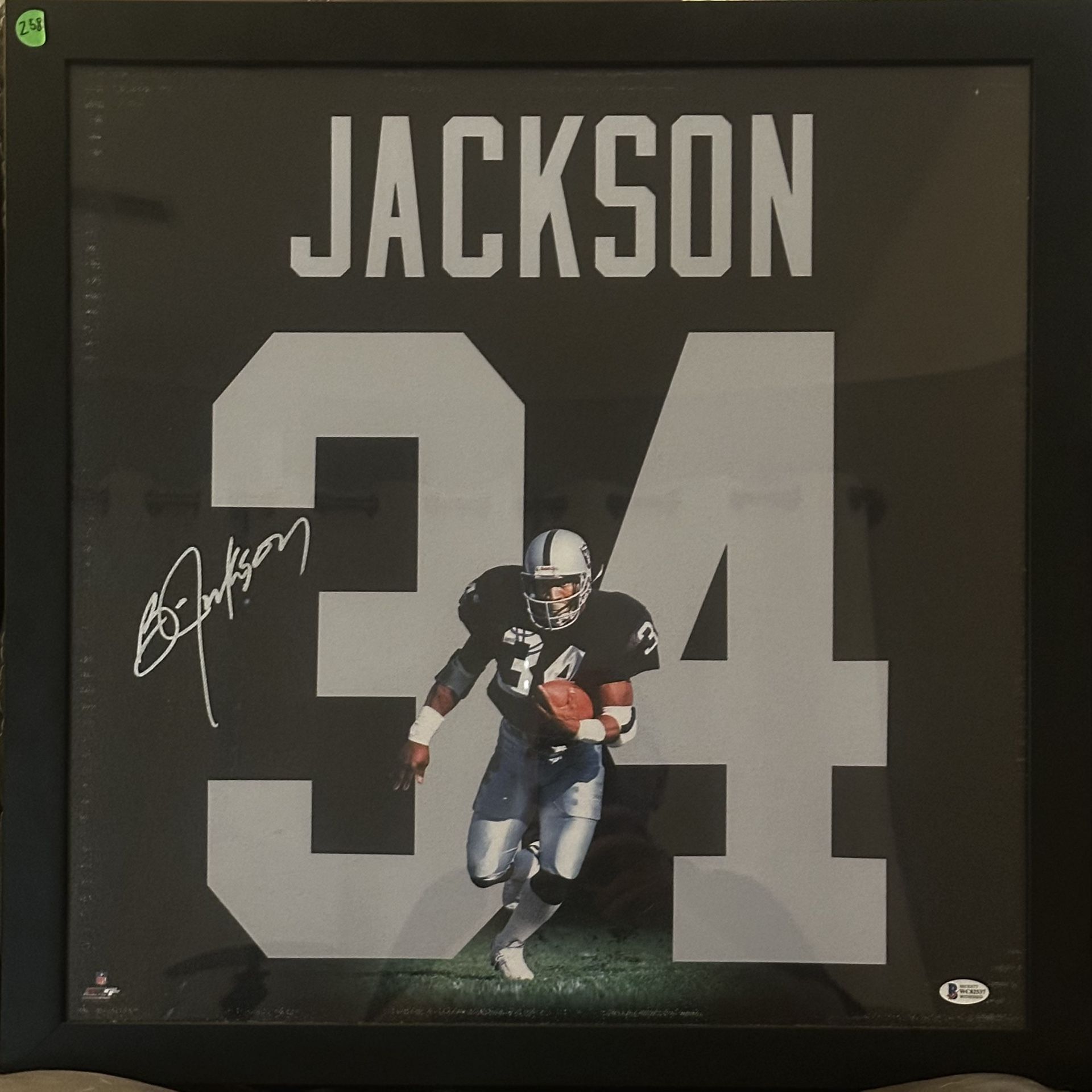 Bo Jackson Signed Framed Raiders Stretched Canvas