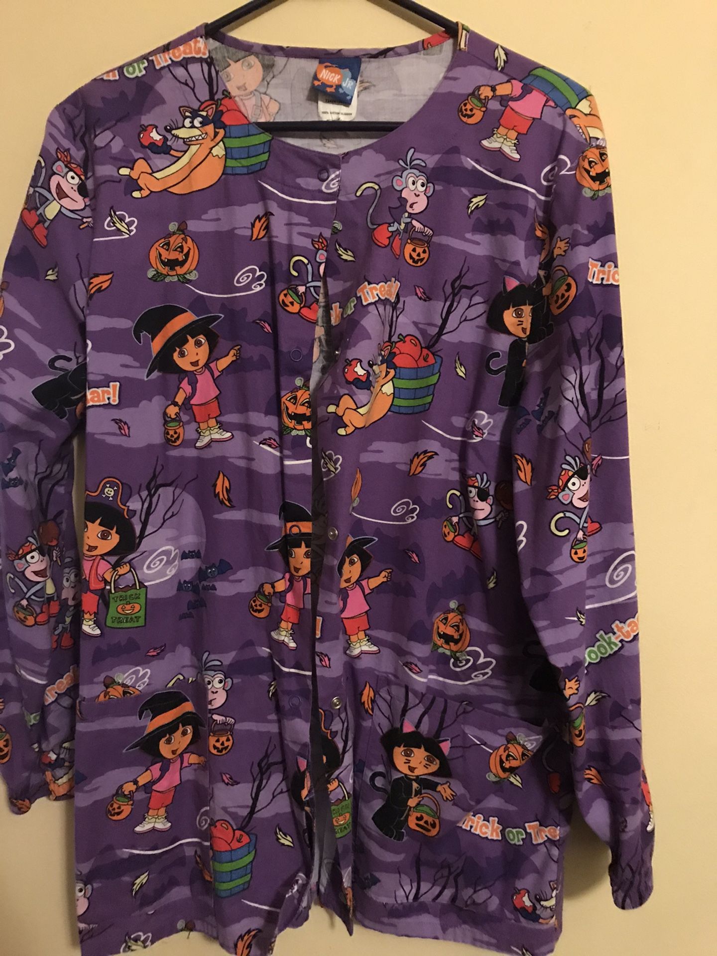 Nick Jr Dora Halloween Scrub Jacket size S