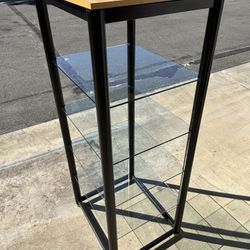 Powell 5 Tier Shelf Unit With Tempered Glass