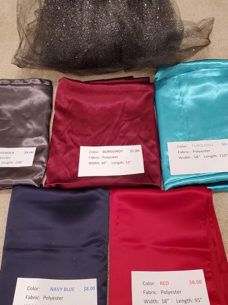 6 Bundles Of Fabric-Assorted Sizes & Colors
