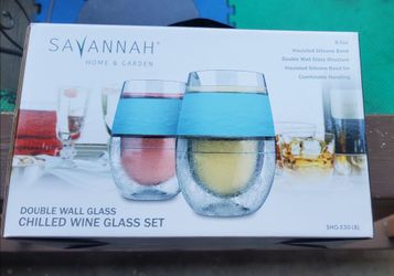 New Savannah 2pc Double Wine Glass Set
