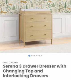 Delta Children Serena 3 Drawer Dresser with Changing Top
