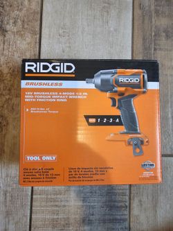 BRAND NEW Ridgid 18v Brushless Mid Torque 1/2" Impact Wrench FIRM