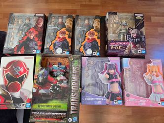 1/12 action figure lot Yuji Itadori Gokai Red Toga Optimus Prime Liliel ans Miriella Angel