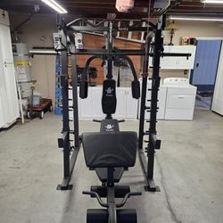 Vesta All In One Smith Machine | Multi-Use Adjustable Bench w/ Precher Curl And Leg Extension | Fitness | Home Gym | Squat Rack |FREE DELIVERY 🚚