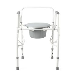 Medline Drop Arm Bedside Commode 350lb New