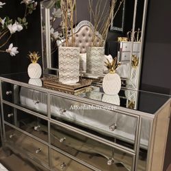 Silver Mirrored Dresser Brand New In Box 