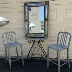 Metal Bar Stools $127 Set Used For Staging 