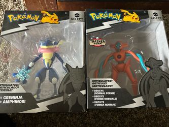Pokémon Greninja and Deoxys articulated figures