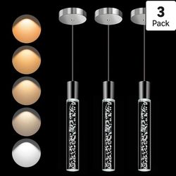 Modern LED Pendant Lights Kitchen Island Lighting, 3 Pack Dimmable, 5CCT/2700K-5000K, Hanging Island Lights Kitchen Ceiling Lighting Fixtures, For Kit