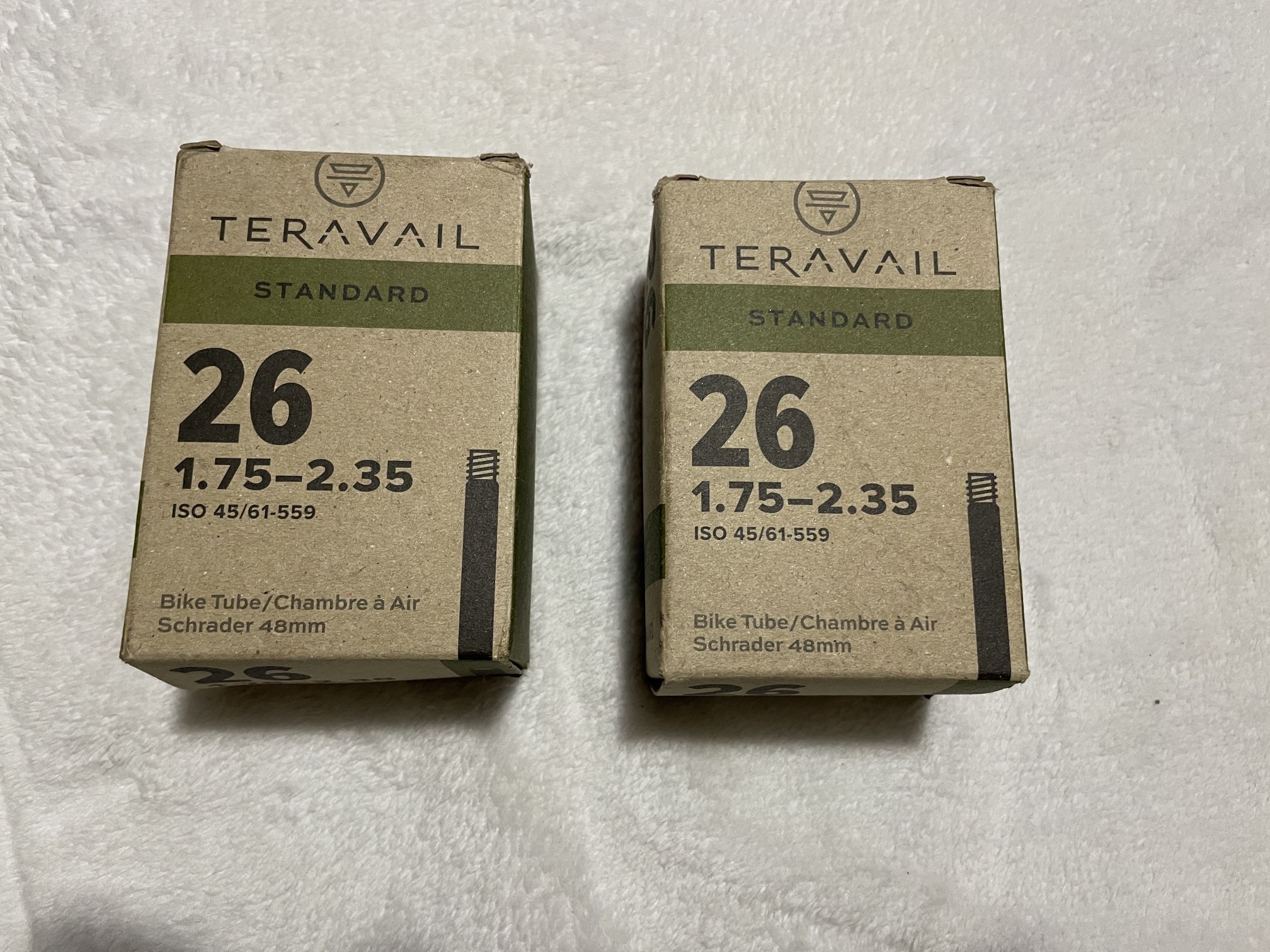 Teravail Bike Tubes 26” 1.75-2.35 ISO 45/61-559