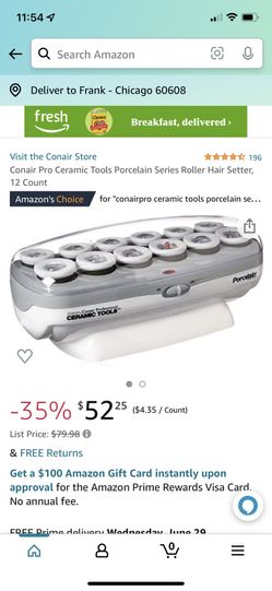 Conair Pro Ceramic Tools Porcelain Series Roller Hair Setter