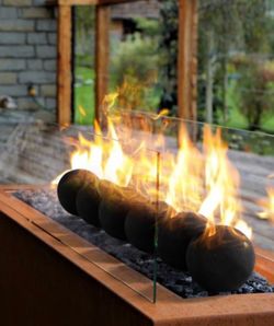 Contemporary Ceramic Balls for gas fire pit or fire places