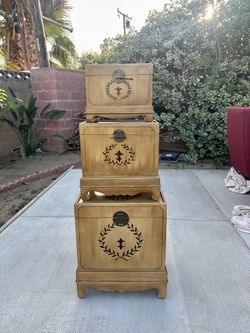Wooden Storage containers (stackable)