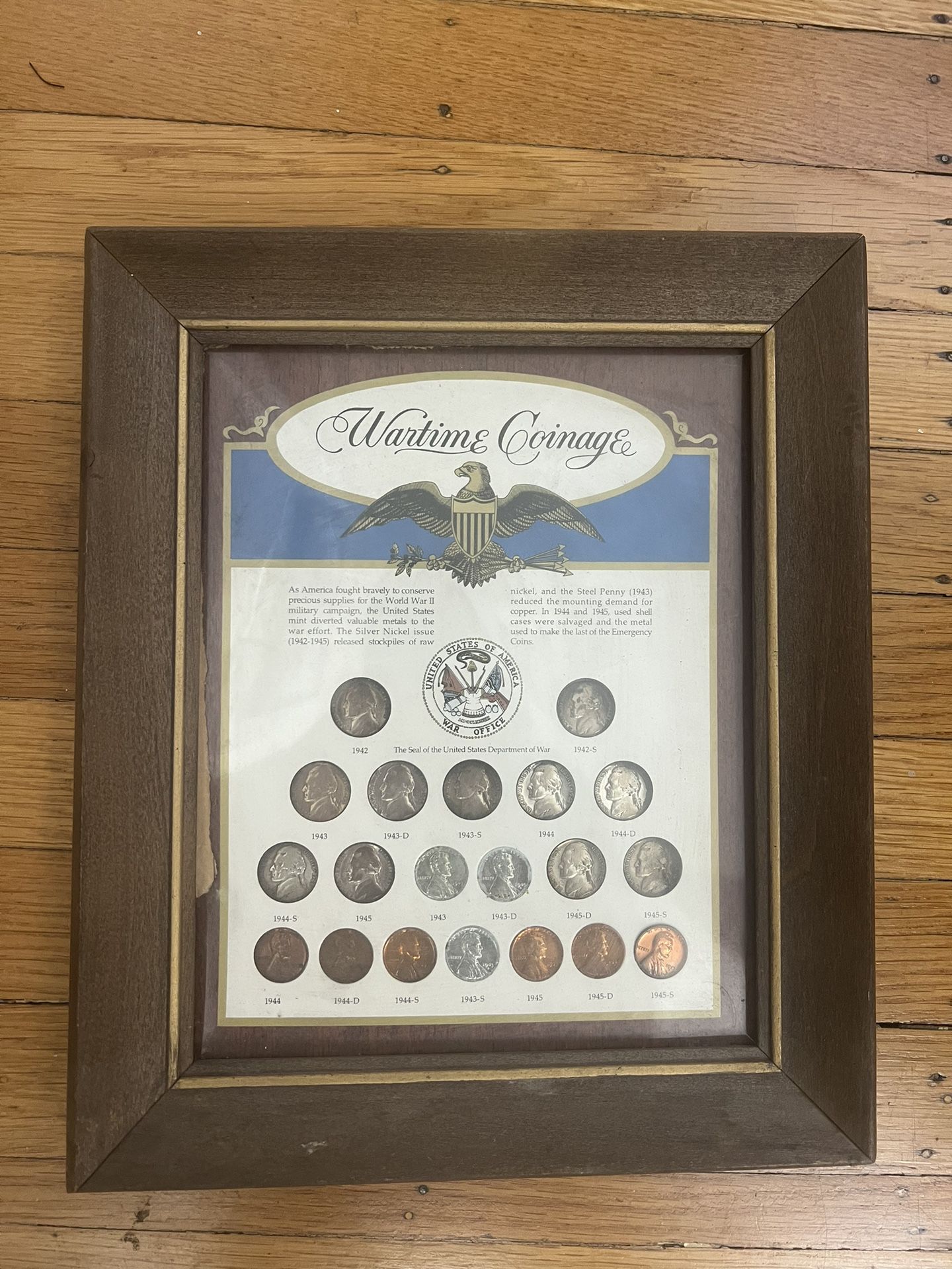 Wartime Coinage Framed 1(contact info removed)