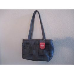 Harvey’s The Original Seatbelt Bag Purse Tote Navy Blue W/ RARE STAR KEYCHAIN