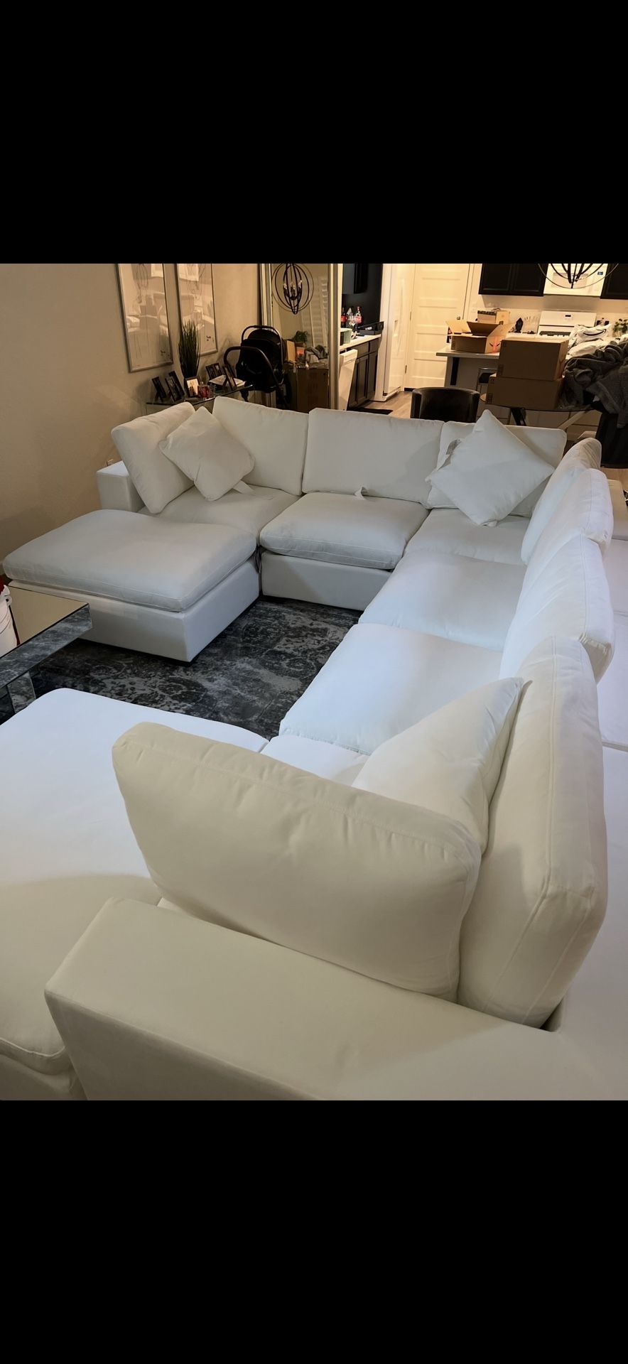 White Modular Sectional