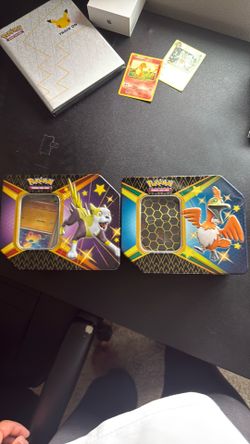 Pokemon cards and tin