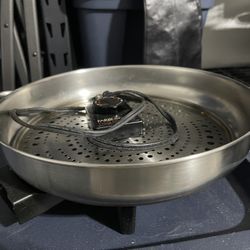 Farberware 12in Electric Skillet Fry Pan Stainless Steel Heat Controller