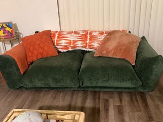 Dark Green Lounge Loveseat
