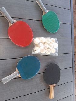 Ping Pong Paddles & 2 Doz Balls