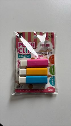 Push Clip Bag Clips Set of 3