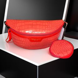 Croc Fany Handbag With Coin Purse 