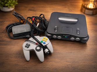 Nintendo 64 Console with Av/Power Cables and Controller