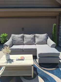 Ashley Beige/Gray Sectional Couch- Free Delivery