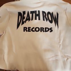 Death Row Records Hoodie Cream Color Large